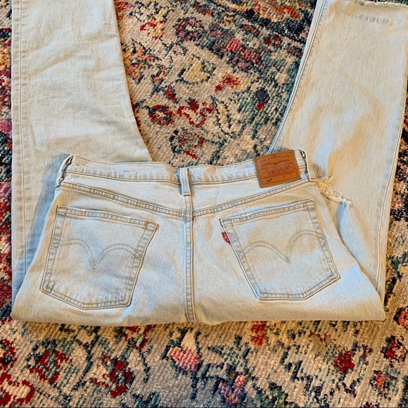 Levi Original Stretch Crop Jeans SZ 32 - Picture 4 of 7